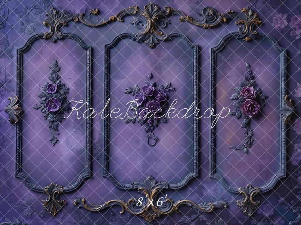 Kate Halloween Violet Mur Rétro Portrait Toile de fond conçue par Chain Photographie - Kate Backdrop FR