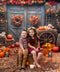 Kate Automne Grange Porte en bois Érable Citrouille Toile de fond conçue par Emetselch - Kate Backdrop FR
