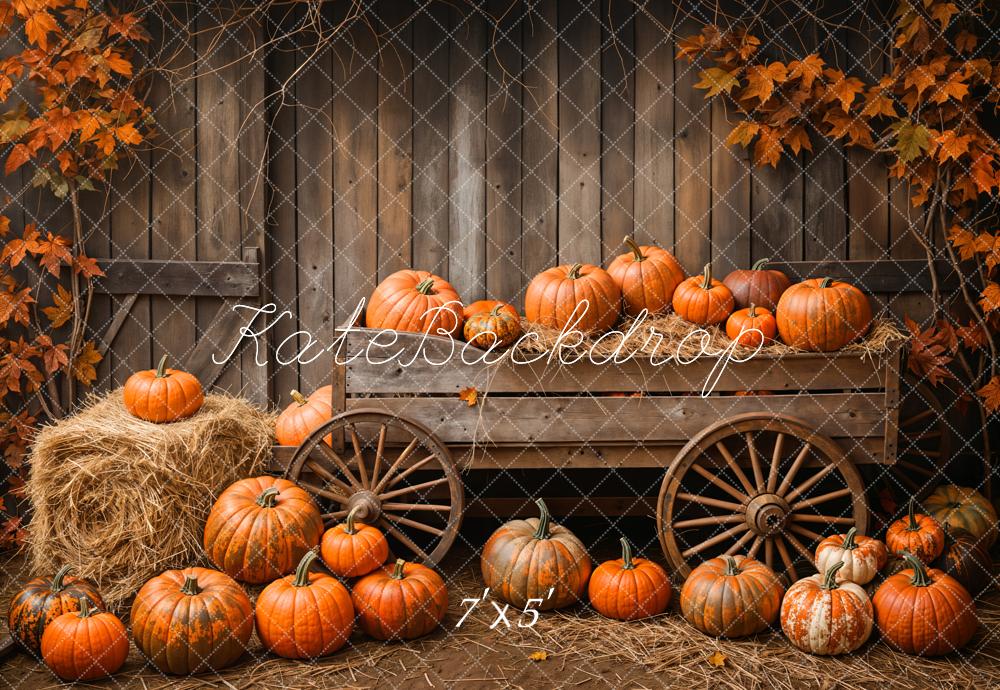 Kate Automne Grange Chariot à citrouilles Toile de fond conçue par Emetselch - Kate Backdrop FR