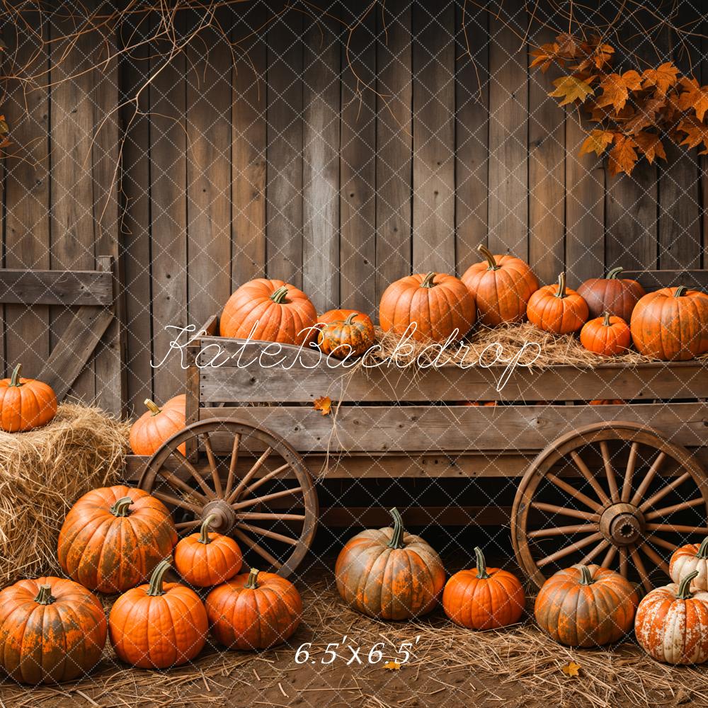Kate Automne Grange Chariot à citrouilles Toile de fond conçue par Emetselch - Kate Backdrop FR