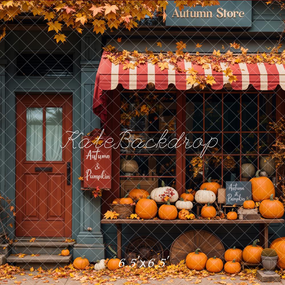 Kate Automne Magasin Feuille d'érable Citrouille Toile de fond conçue par Emetselch - Kate Backdrop FR