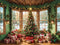 Kate Sapin de Noël Cadeaux Intérieur Fenêtres Toile de fond conçue par Emetselch - Kate Backdrop FR