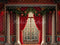 Kate Noël Intérieur Fenêtre Rouge Mur Rétro Toile de fond conçue par Chain Photographie - Kate Backdrop FR