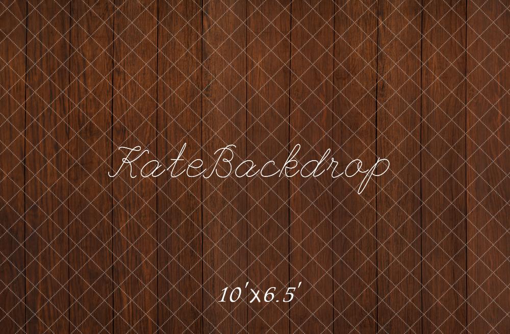 Kate Marron foncé Parquet Bois Sol Toile de fond conçue par Kate Image - Kate Backdrop FR