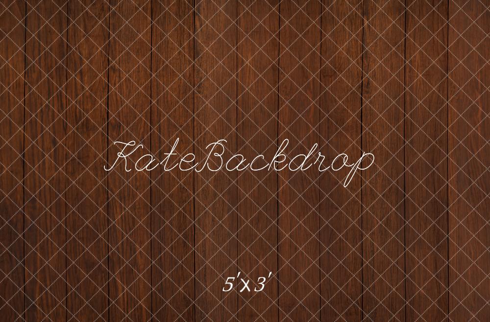 Kate Marron foncé Parquet Bois Sol Toile de fond conçue par Kate Image - Kate Backdrop FR