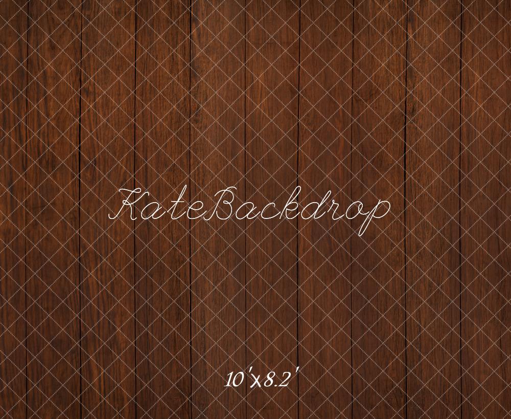 Kate Marron foncé Parquet Bois Sol Toile de fond conçue par Kate Image - Kate Backdrop FR