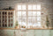 Kate Noël Cuisine Blanc Armoire Fenêtre Toile de fond conçue par Emetselch - Kate Backdrop FR