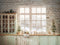 Kate Noël Cuisine Blanc Armoire Fenêtre Toile de fond conçue par Emetselch - Kate Backdrop FR