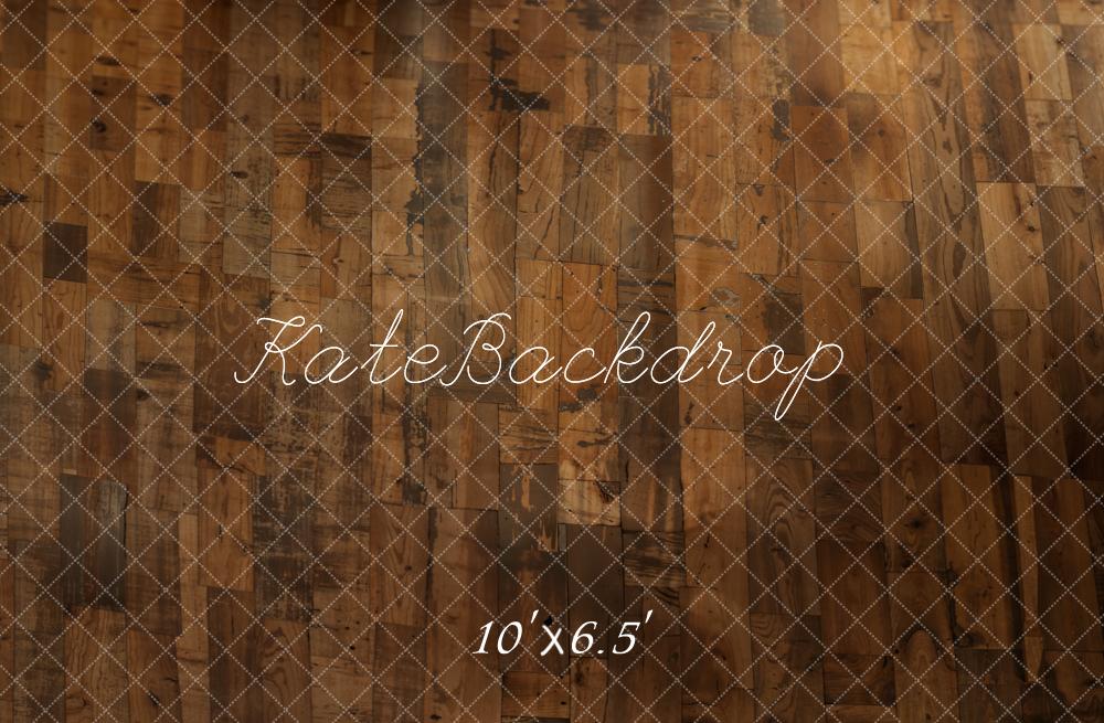 Kate Marron foncé Vintage Parquet Sol Toile de fond conçue par Kate Image - Kate Backdrop FR