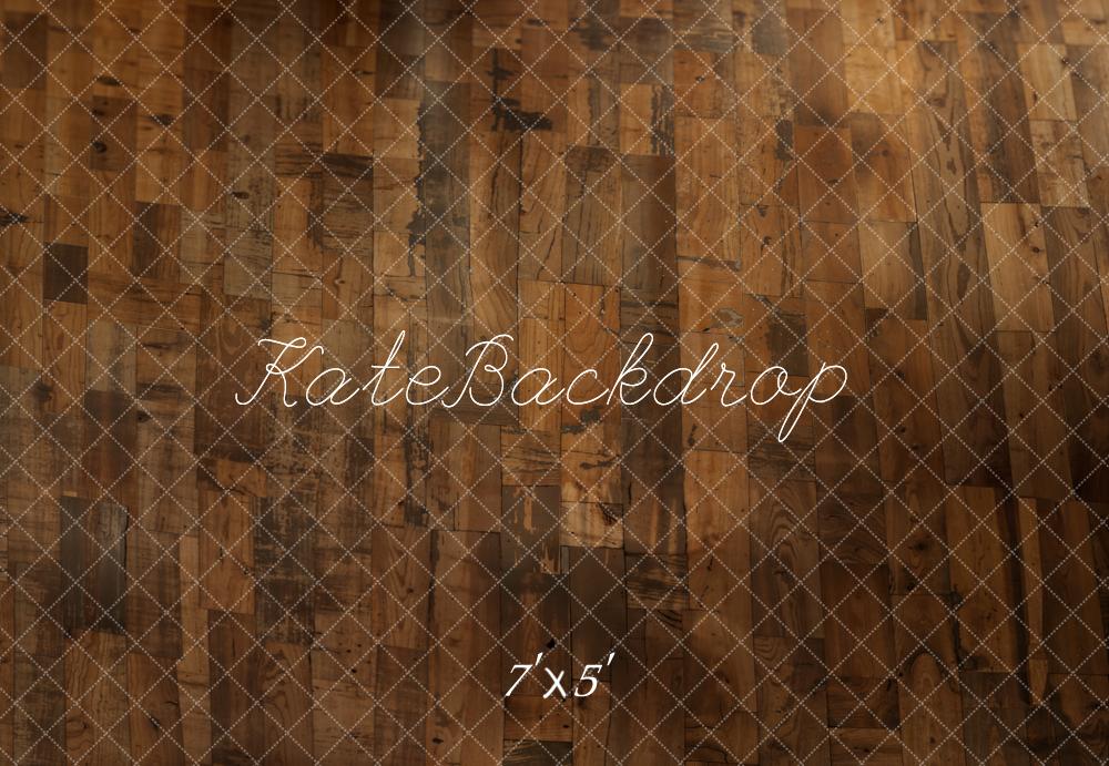 Kate Marron foncé Vintage Parquet Sol Toile de fond conçue par Kate Image - Kate Backdrop FR