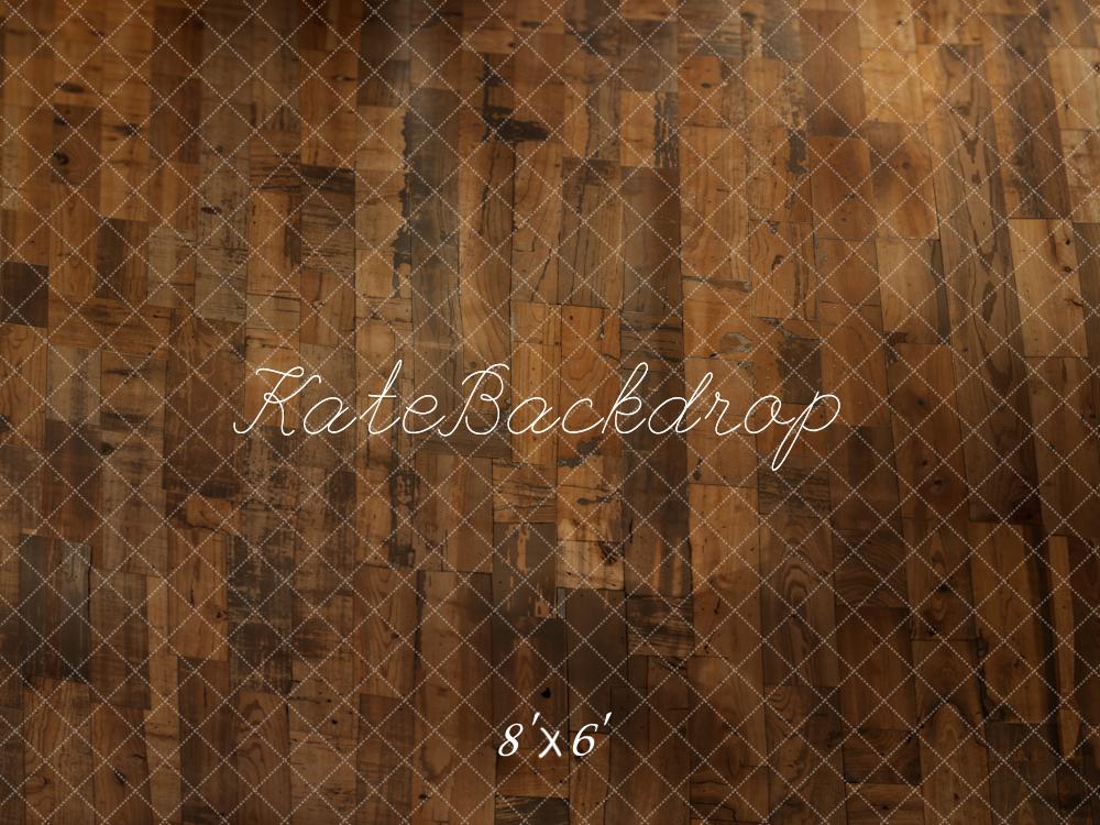 Kate Marron foncé Vintage Parquet Sol Toile de fond conçue par Kate Image - Kate Backdrop FR