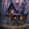 Kate Halloween Nuit Vieille Cabane Forêt Toile de fond conçue par Emetselch - Kate Backdrop FR