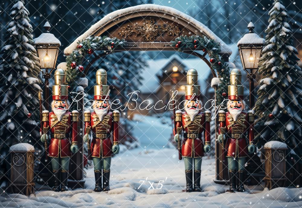 Kate Noël Casse-Noisette Arche Neige Lampadaire Toile de fond conçue par Emetselch - Kate Backdrop FR