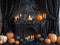 Kate Halloween Noir Rideaux Cheminée Citrouille Toile de fond conçue par Emetselch - Kate Backdrop FR