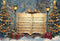 Kate Arbre de Noël Partitions Neige Musique Toile de fond conçue par GQ - Kate Backdrop FR