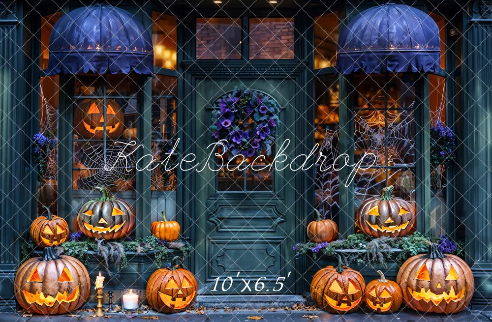 Kate Halloween Magasin Citrouille Lanternes Toile de fond conçue par Emetselch - Kate Backdrop FR