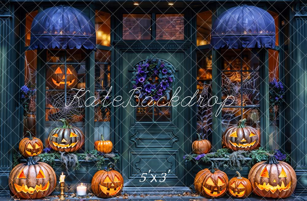 Kate Halloween Magasin Citrouille Lanternes Toile de fond conçue par Emetselch - Kate Backdrop FR