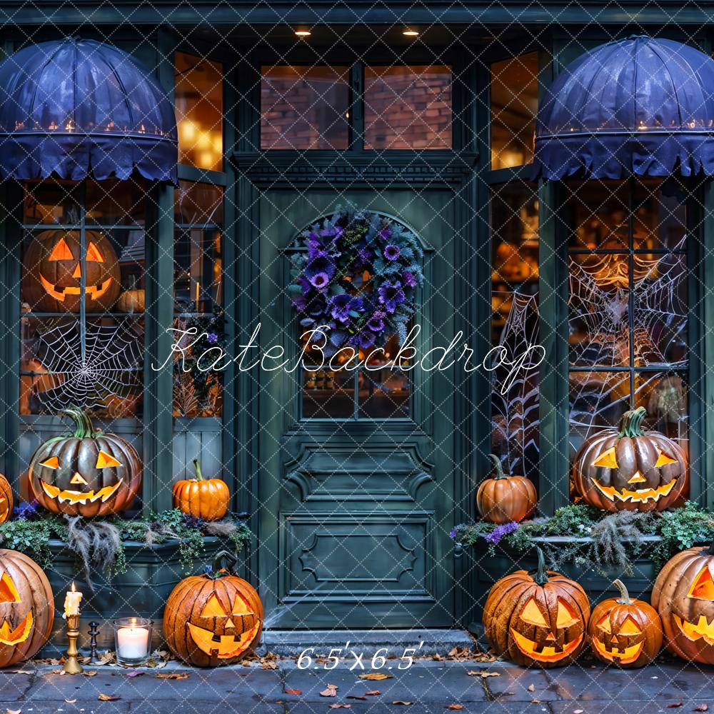 Kate Halloween Magasin Citrouille Lanternes Toile de fond conçue par Emetselch - Kate Backdrop FR