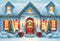 Kate Noël Neige Blanc Maison Soirée Toile de fond conçue par Emetselch - Kate Backdrop FR