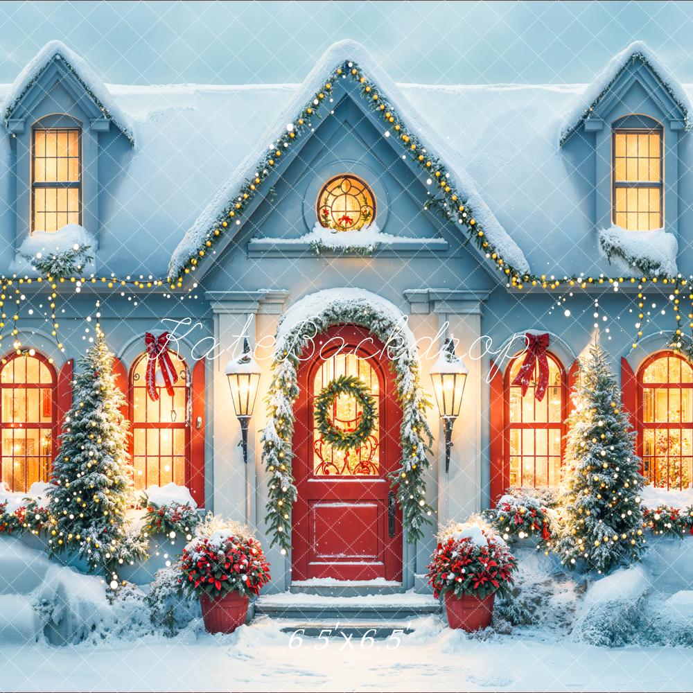 Kate Noël Neige Blanc Maison Soirée Toile de fond conçue par Emetselch - Kate Backdrop FR