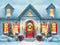 Kate Noël Neige Blanc Maison Soirée Toile de fond conçue par Emetselch - Kate Backdrop FR
