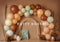 Kate Beige Arche de ballons Bohème Toile de fond conçue par Patty Robert - Kate Backdrop FR