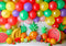 Kate Été Fruits Coloré Ballons Anniversaire Toile de fond conçue par Patty Robert - Kate Backdrop FR
