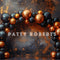 Kate Noir & Orange Arche de Ballons Toile de fond conçue par Patty Robert - Kate Backdrop FR