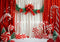 Kate Noël Cannes de bonbon Rideaux Rouge Toile de fond conçue par Patty Robert - Kate Backdrop FR