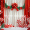 Kate Noël Cannes de bonbon Rideaux Rouge Toile de fond conçue par Patty Robert - Kate Backdrop FR
