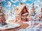 Kate Village en Pain d'épice Hiver Noël Bonbon Toile de fond conçue par Patty Robert - Kate Backdrop FR