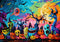 Kate Rétro Halloween Monstres Citrouilles Toile de fond conçue par Patty Robert - Kate Backdrop FR