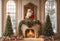 Kate Père Noël Portrait Intérieur Cheminée Fenêtre Toile de fond conçue par Emetselch - Kate Backdrop FR