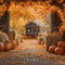 Kate Automne Feuille d'érable Grange Citrouille Toile de fond conçue par Emetselch - Kate Backdrop FR