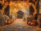 Kate Automne Feuille d'érable Grange Citrouille Toile de fond conçue par Emetselch - Kate Backdrop FR