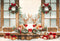 Kate Noël Wapiti Porte en bois Neige Cadeaux Toile de fond conçue par Emetselch - Kate Backdrop FR
