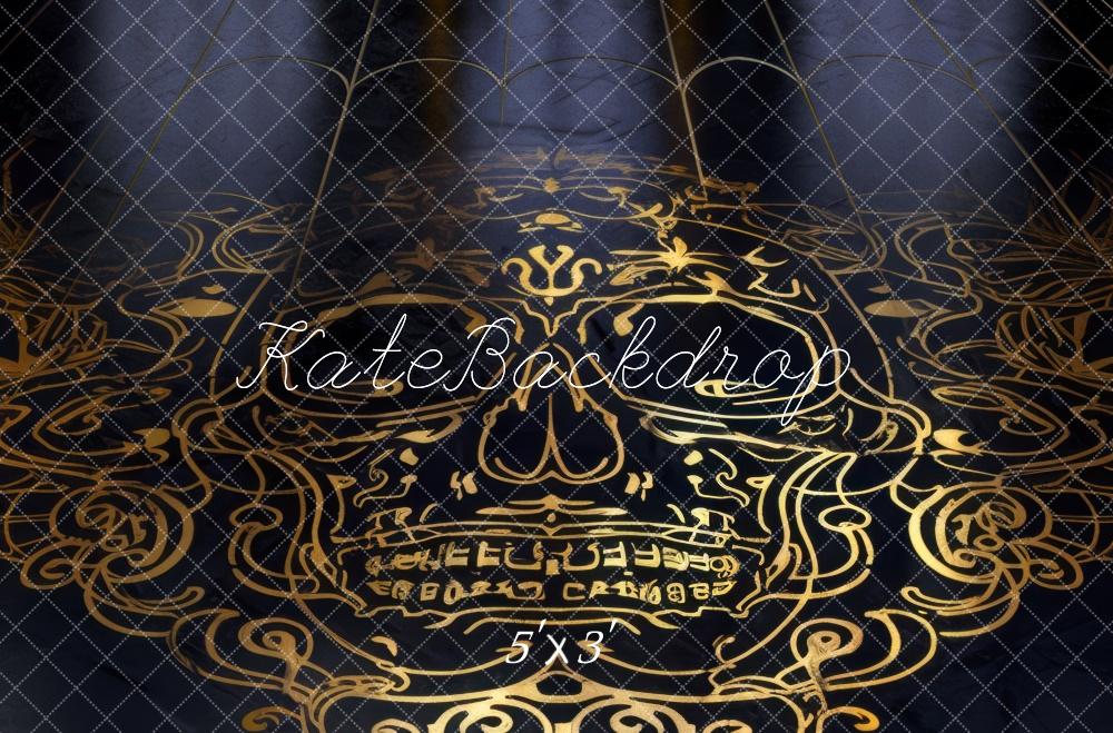 Kate Halloween Chambre Squelette Crâne Sol Toile de fond conçue par Mini MakeBelieve - Kate Backdrop FR