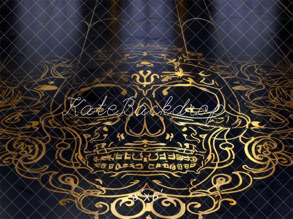 Kate Halloween Chambre Squelette Crâne Sol Toile de fond conçue par Mini MakeBelieve - Kate Backdrop FR