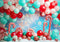 Kate Noël Canne en Bonbon Cake smash Ballons Toile de fond conçue par Patty Robert - Kate Backdrop FR
