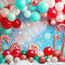 Kate Noël Canne en Bonbon Cake smash Ballons Toile de fond conçue par Patty Robert - Kate Backdrop FR
