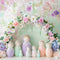 Kate Pastel Arche Floral Poupées Matriochka Toile de fond conçue par Patty Robert - Kate Backdrop FR