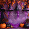 Kate Chapeau de Sorcière Halloween Violet Toile de fond conçue par Patty Robert - Kate Backdrop FR