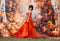 Kate Automne Érable Forêt Fleurs Citrouille Toile de fond conçue par Emetselch - Kate Backdrop FR