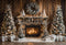 Kate Sapin de Noël Cheminée Mur en bois Toile de fond conçue par Emetselch - Kate Backdrop FR