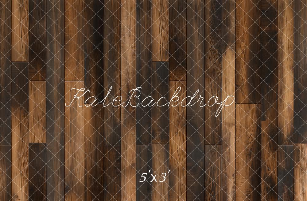Kate Rétro Brun Parquet Sol en bois Toile de fond conçue par Emetselch - Kate Backdrop FR