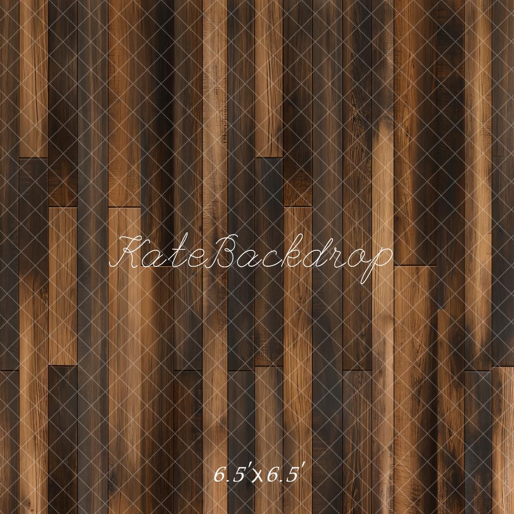 Kate Rétro Brun Parquet Sol en bois Toile de fond conçue par Emetselch - Kate Backdrop FR