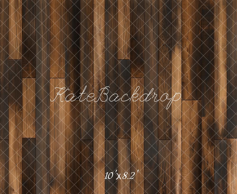 Kate Rétro Brun Parquet Sol en bois Toile de fond conçue par Emetselch - Kate Backdrop FR