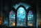 Kate Halloween Château gothique Lune Fenêtre Toile de fond conçue par Emetselch - Kate Backdrop FR