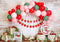 Kate Fraise Rouge Arche de ballons Cake smash Toile de fond conçue par Megan Leigh - Kate Backdrop FR