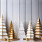 Kate Sapins de Noël en Bois Blanc Doré Toile de fond conçue par Megan Leigh - Kate Backdrop FR